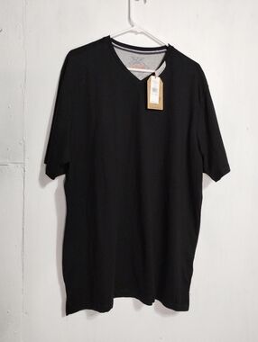 Original Weatherproof Vintage Black V-Neck Short Sleeve Tee (XXL)